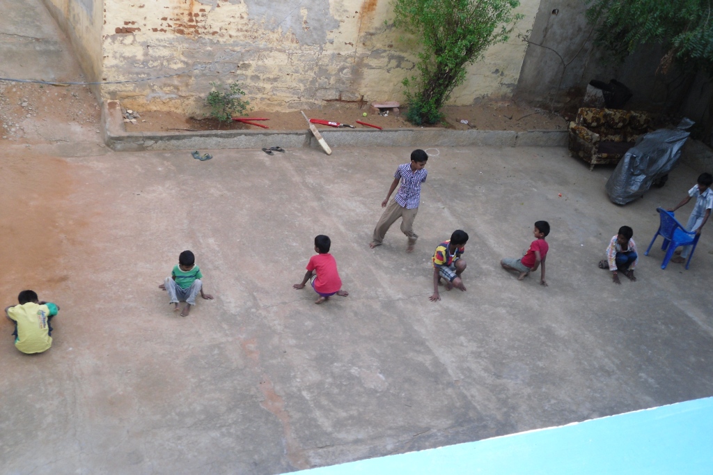 ... I don't know what this game is, but you can't have India children without cricket bats ...